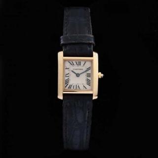 Appraisal: Lady's Vintage KT Tank Watch Cartier quartz movement the ivory