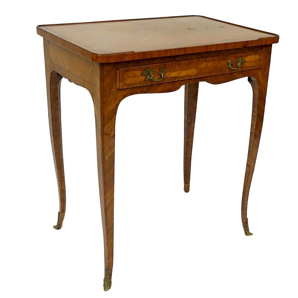 Appraisal: th Century French Kingwood Inlaid Side Table with Gilt Bronze