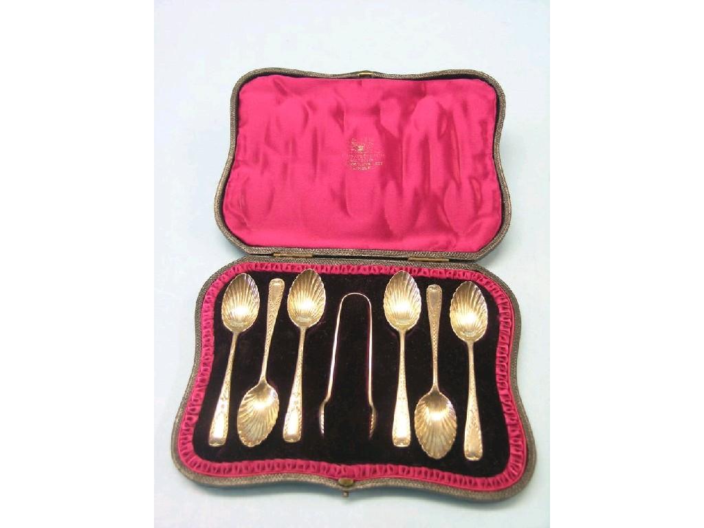 Appraisal: A set of six late Victorian silver coffee spoons complete