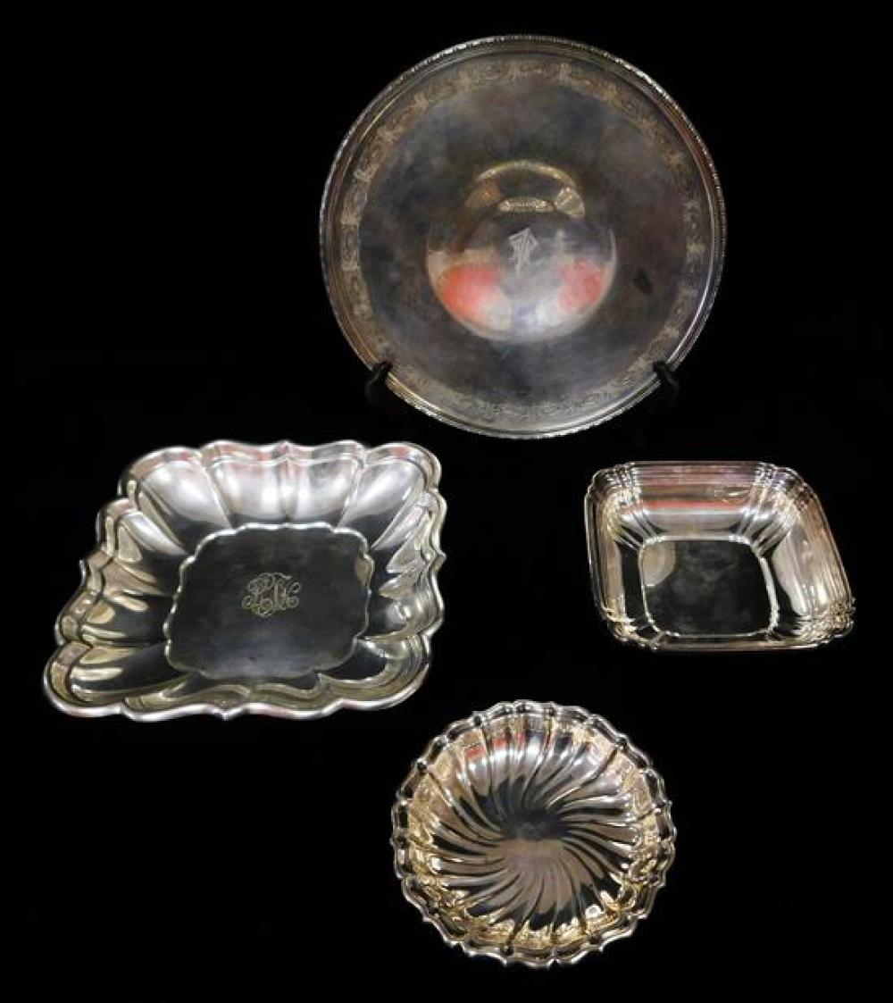 Appraisal: SILVER Four sterling ornate dishes including Reed Barton Windsor serving