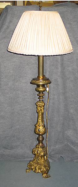 Appraisal: A Baroque style gilt bronze altar pricket late th century