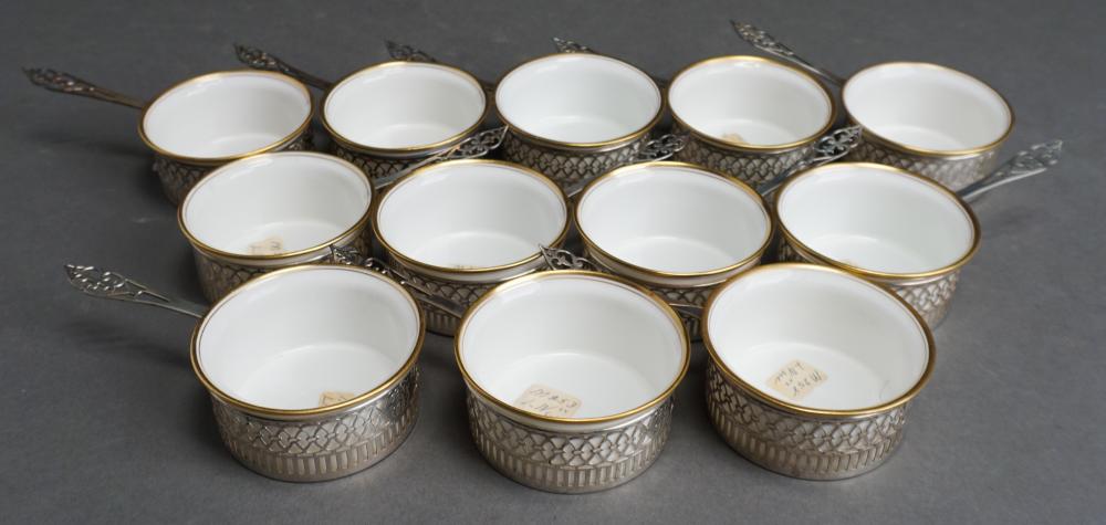 Appraisal: Set of Watson Company Sterling Silver Ramekin Housings with Lenox