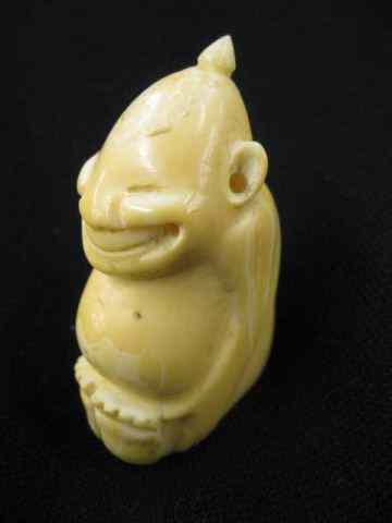 Appraisal: Carved Ivory Bilikin Figurine '' whales tooth