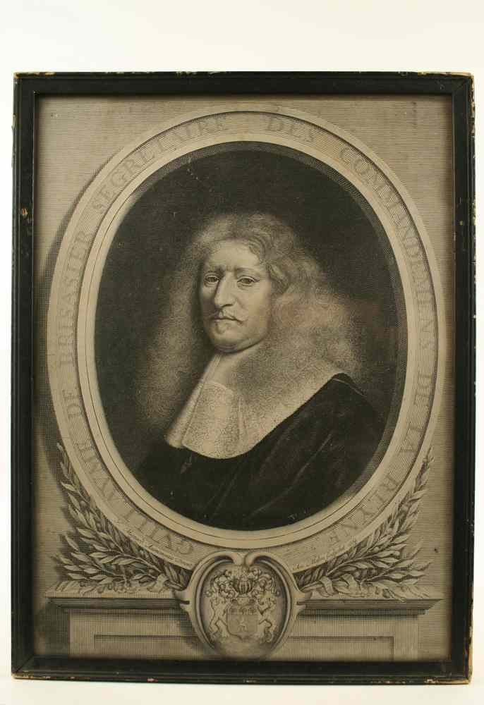 Appraisal: ENGRAVING- Portrait of a Gentleman signed 'Ant Matson after Mignard