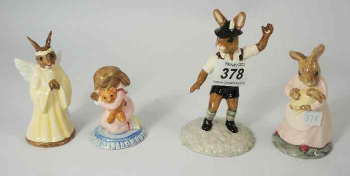 Appraisal: Royal Doulton Bunnykins Figures Angel DB Goodnight DB Tyrolean Dancer