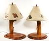 Appraisal: TABLE LAMPS - Lot of two custom made table lamps