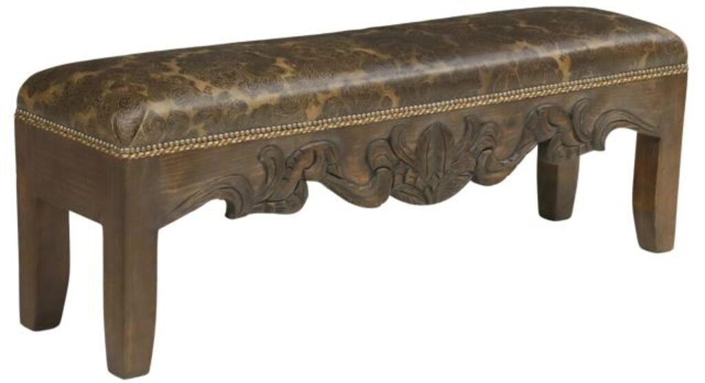 Appraisal: Southwest style San Claudio end of bed bench Jorge Kurczyn