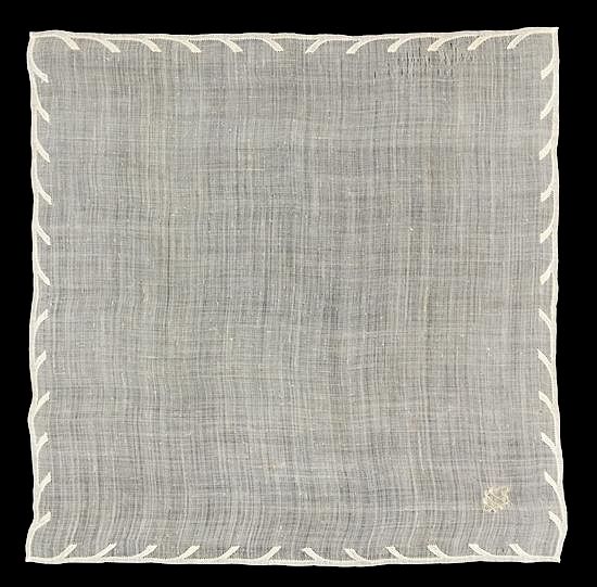 Appraisal: LINCOLN Mary Todd - Personal monogrammed handkerchief LINCOLN Mary Todd