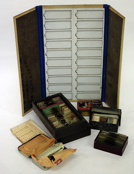 Appraisal: A SMALL GROUP OF TH CENTURY AND LATER MICROSCOPE SLIDES