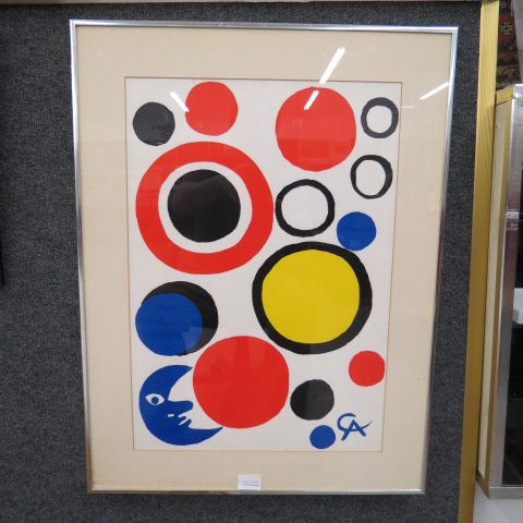 Appraisal: Alexander Calder lithograph cresent moonand circles Washington DC gallery label