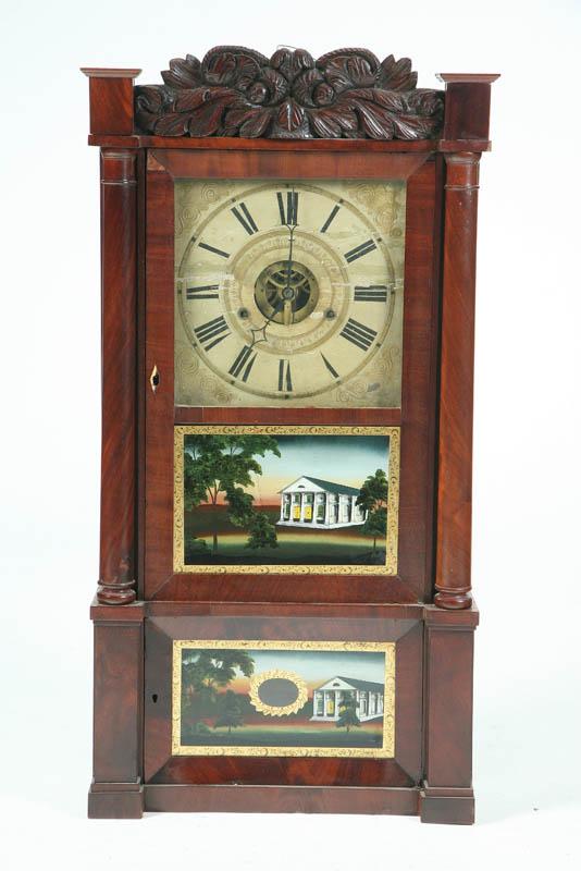 Appraisal: SILAS B TERRY TRIPLE DECKER SHELF CLOCK Eight day time