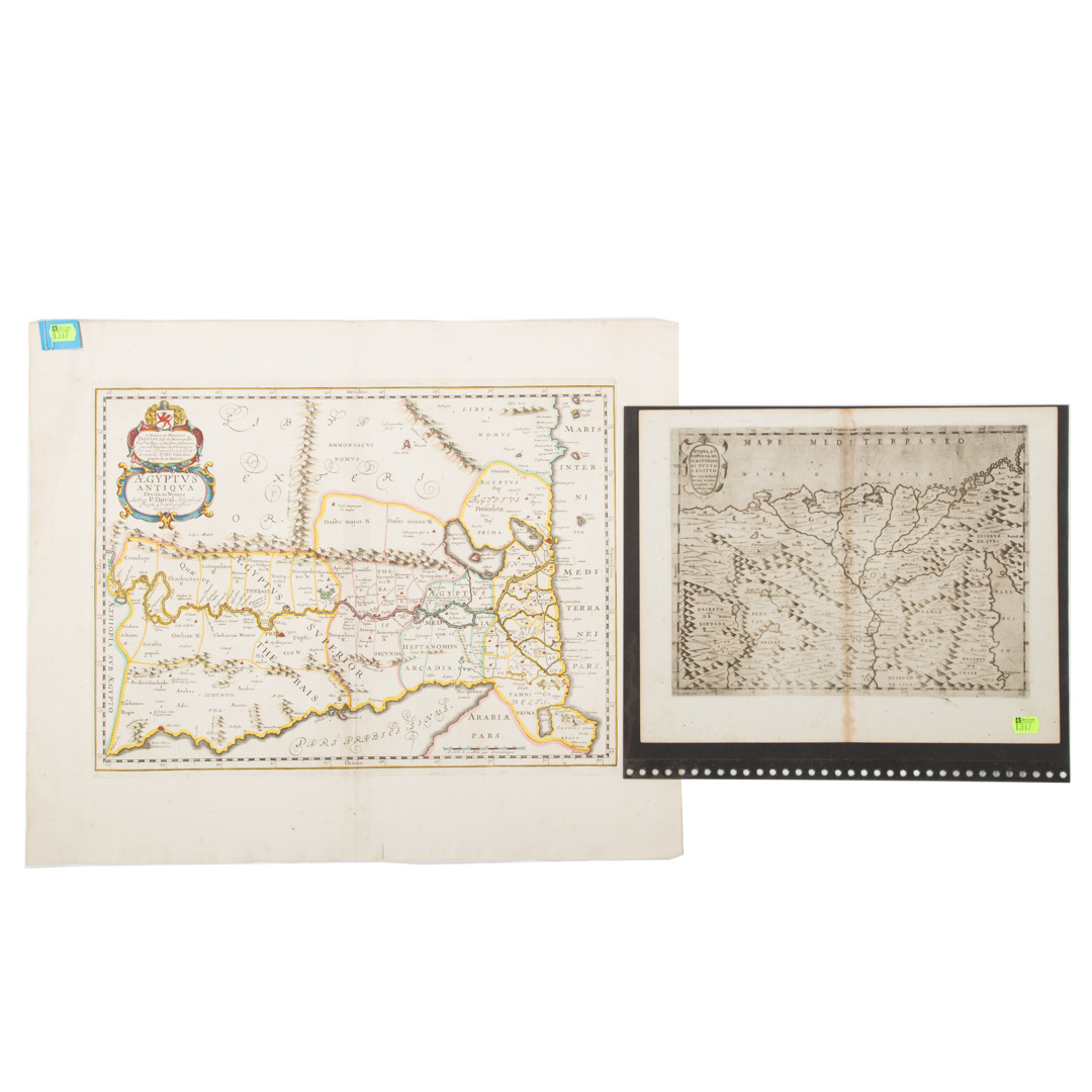 Appraisal: Two engraved maps of Egypt The first modern map of