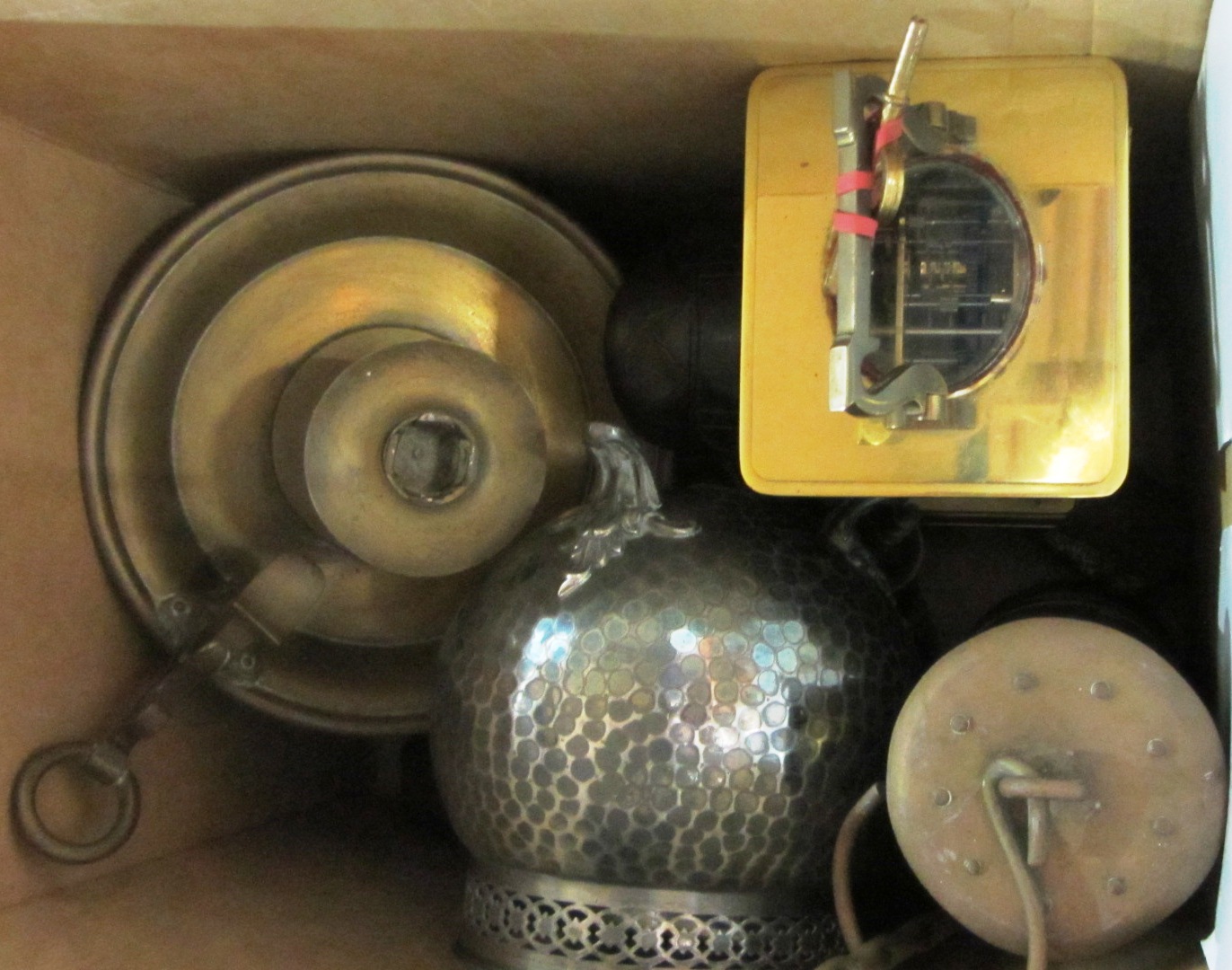 Appraisal: A quantity of mixed collectables together with a brass oil