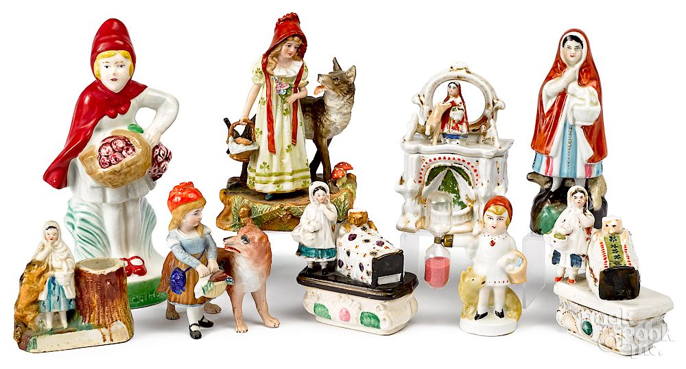 Appraisal: Little Red Riding Hood porcelain figures Group of Little Red