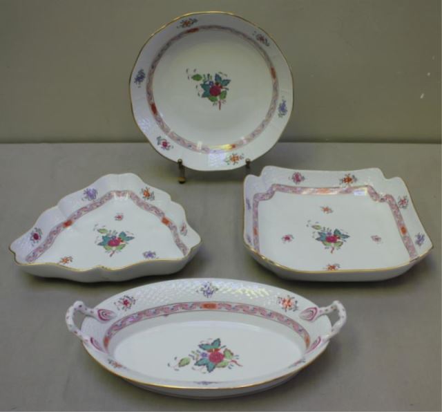 Appraisal: Herend Chinese Bouquet Serving Bowls From a Park Ave NYC