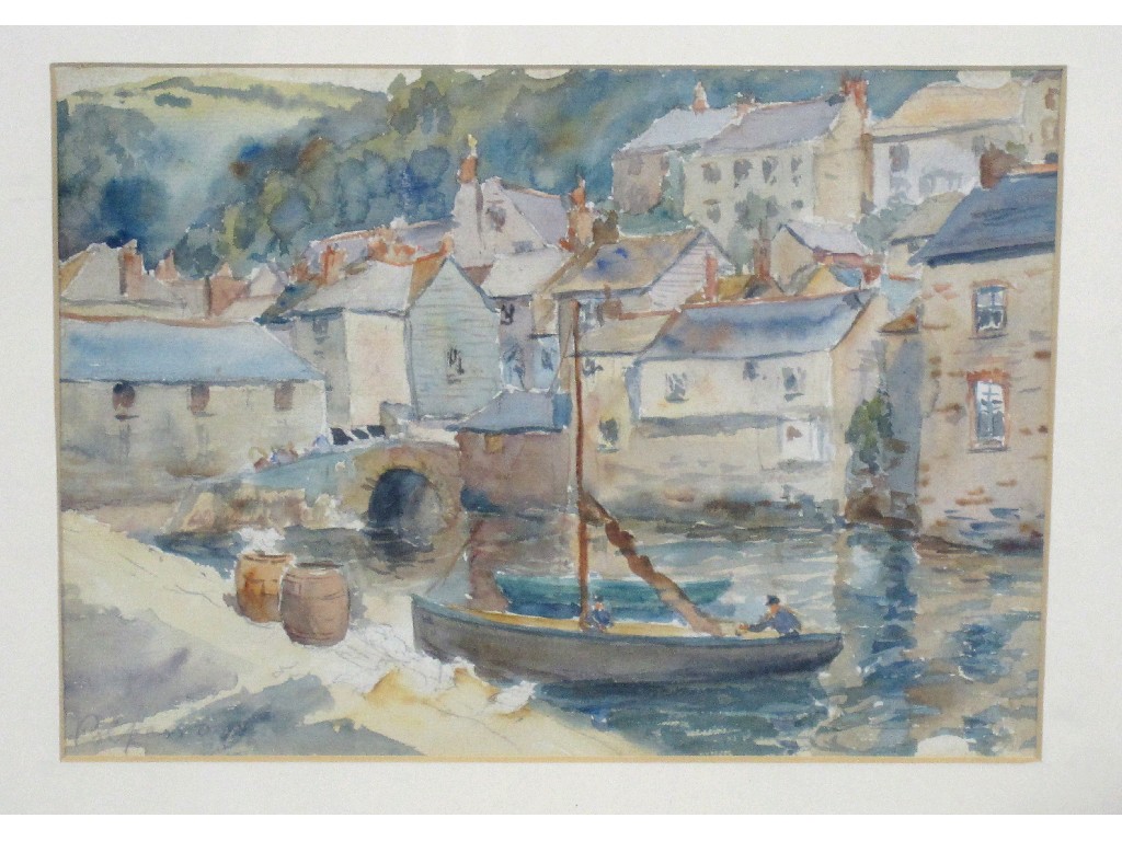 Appraisal: Watercolour 'Polperro Harbour' unsigned