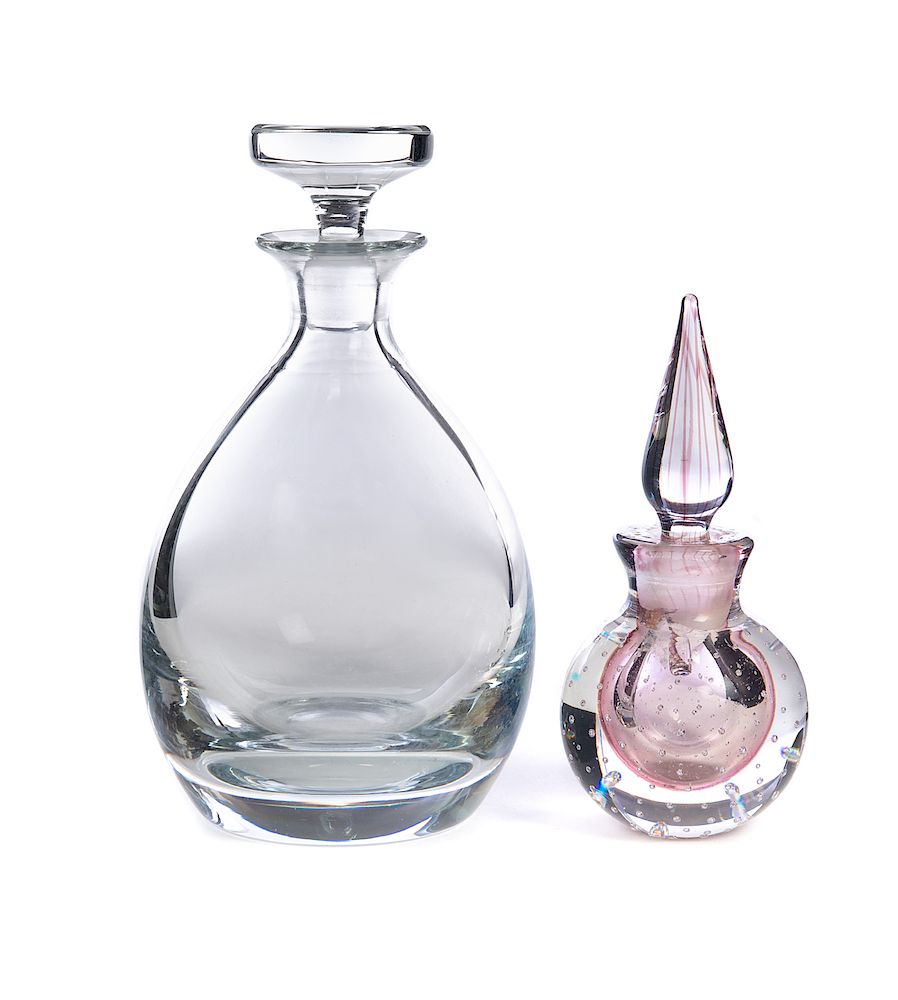 Appraisal: Erickson Bottles Lavender Controlled Bubble Excellent condition with no damage