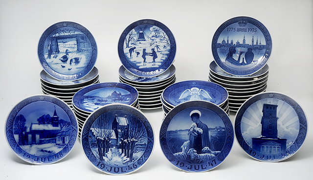 Appraisal: A COLLECTION OF ROYAL COPENHAGEN BLUE AND WHITE DECORATED CHRISTMAS