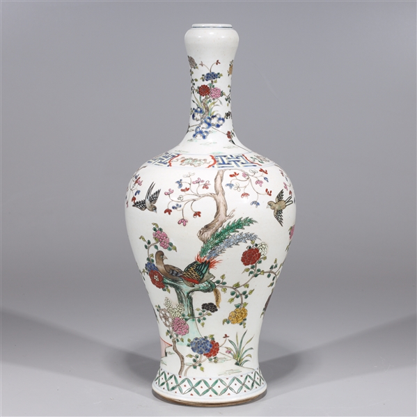 Appraisal: Chinese famille rose enameled porcelain with birds flowers and precious