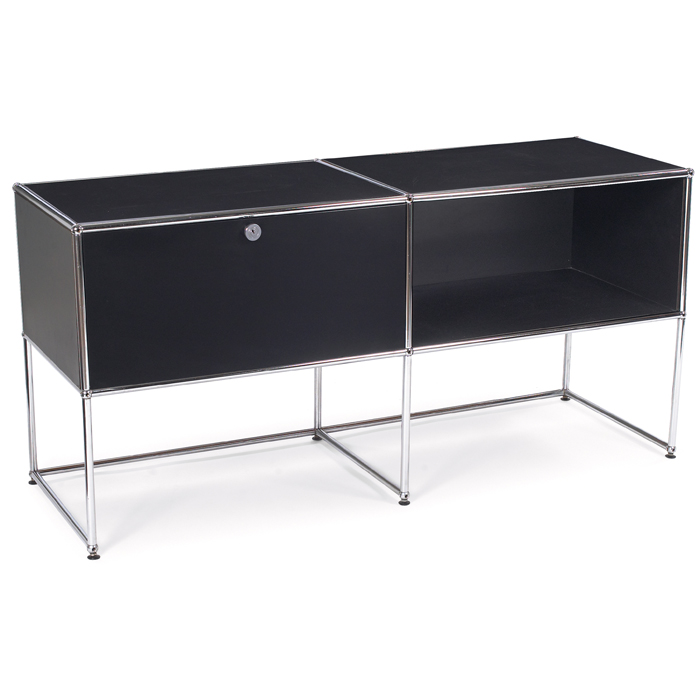 Appraisal: Fritz Haller cabinet by Herman Miller black lacquered sheet metal