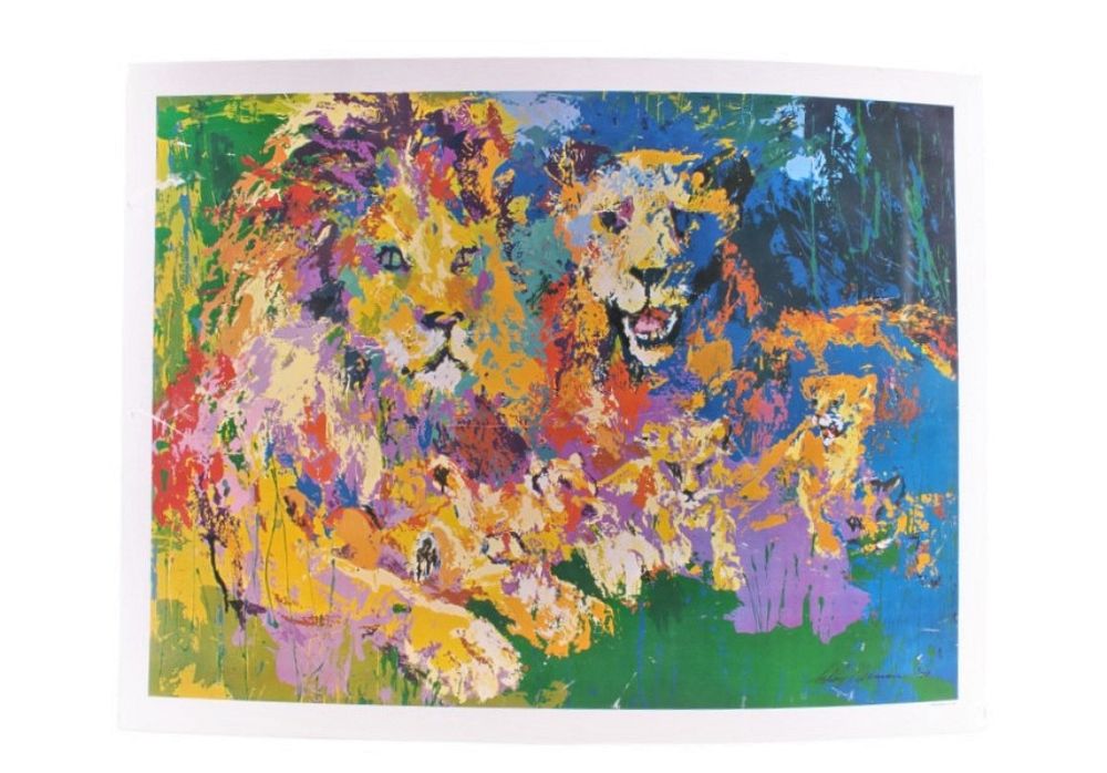 Appraisal: Leroy Neiman - Lion Family Signed Ltd Ed Featured in