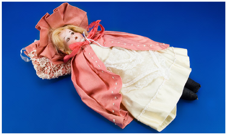 Appraisal: Heubach Bisque Headed Doll Closing Eyes and Open Mouth with