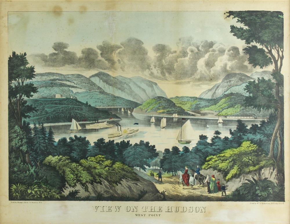 Appraisal: WILLIAM C ROBERTSON VIEW ON THE HUDSON WEST POINT Robertson