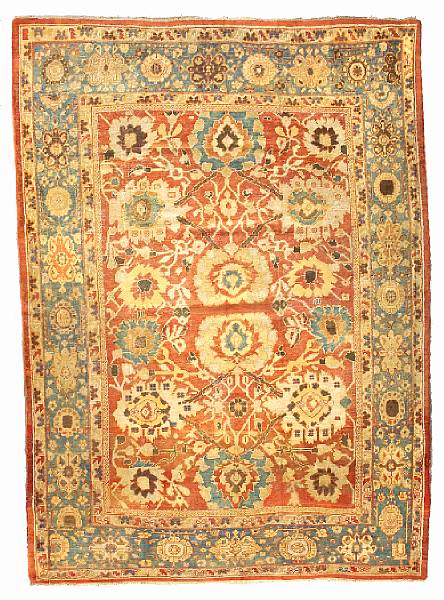 Appraisal: A Sultanabad carpet Central Persia late th century size approximately