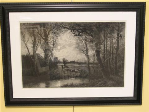 Appraisal: BENJAMIN LANDER BRITISH - MOONLIT LANDSCAPE Etching x in sight