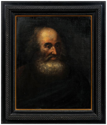 Appraisal: th century portrait older bearded gentleman unsigned oil on canvas