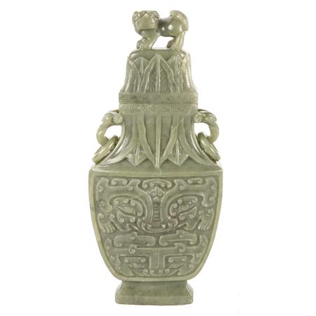 Appraisal: Chinese Celadon Jade Vase Estimate -