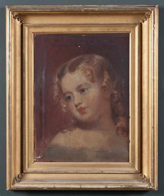 Appraisal: American School late th early th century Portrait of a