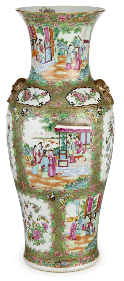 Appraisal: Chinese Export famille rose Canton enamel vase early th century