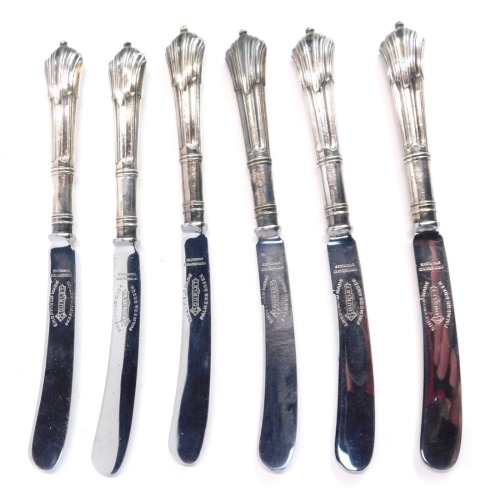 Appraisal: A set of six George V silver handled Albany pattern