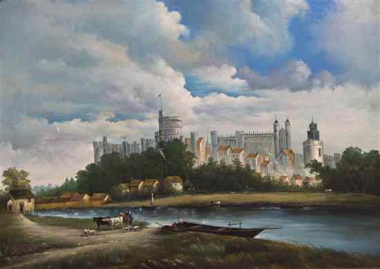 Appraisal: After Alfred Vickers British - Windsor Castle oil on canvas