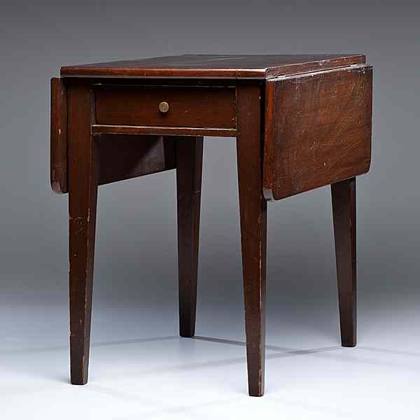 Appraisal: Miniature Pembroke Table English or American th century a miniature