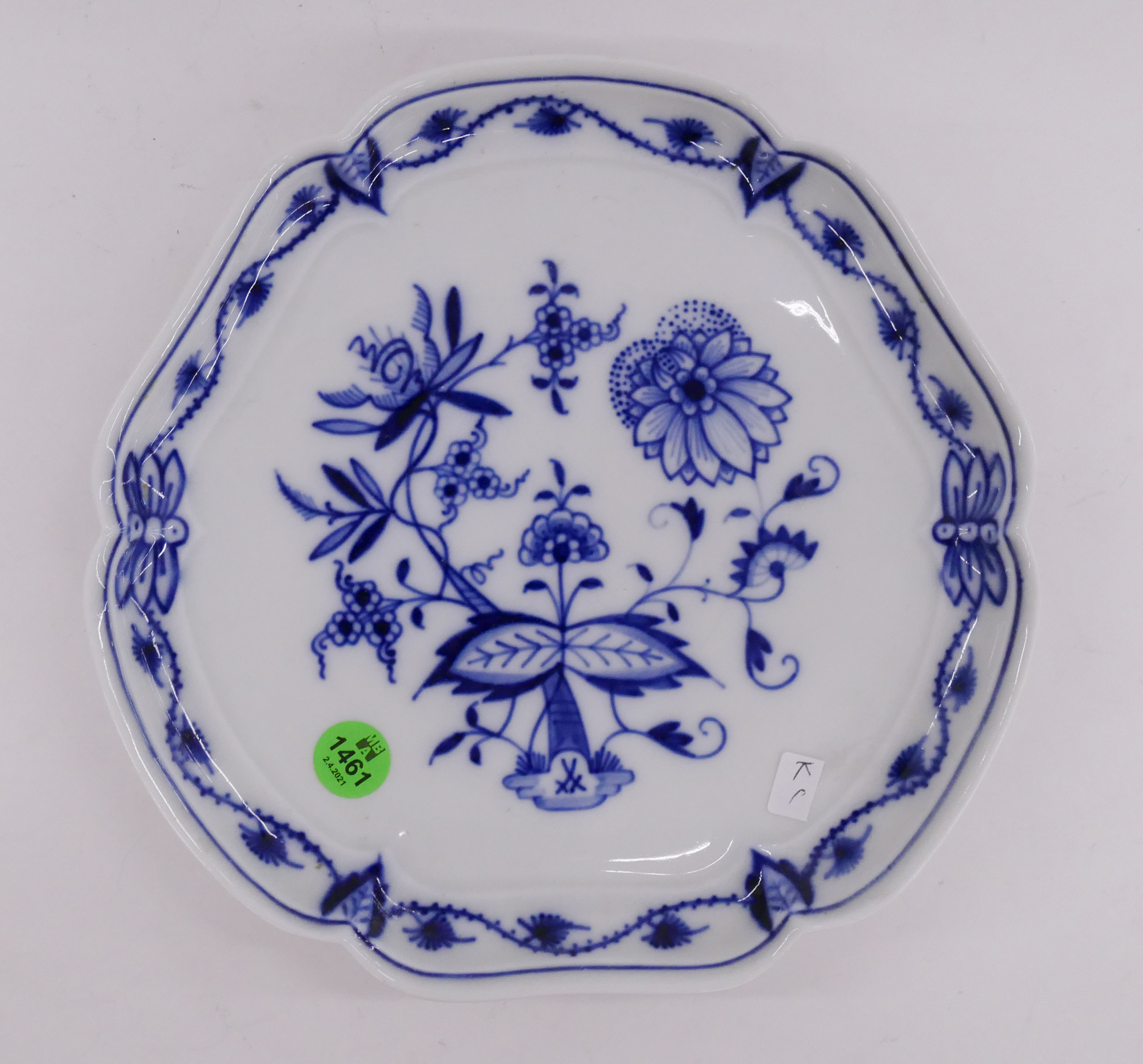 Appraisal: Meissen Footed Blue Onion Dish- ''