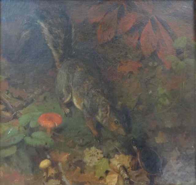 Appraisal: BEARD William Holbrook O C of a Squirrel a Turtle