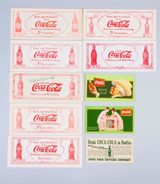 Appraisal: Pc - 's Coca-Cola Ink Blotters Light wear on some