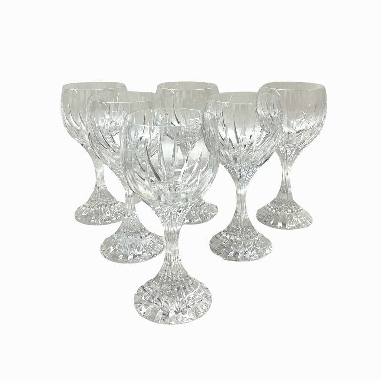 Appraisal: Baccarat Massena Red Wine Glasses Baccarat Massena Red Wine Glasses