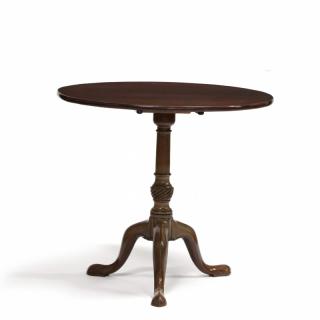 Appraisal: Queen Anne Tilt Top Tea Table circa mahogany circular top