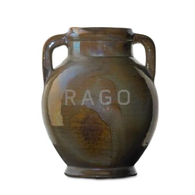 Appraisal: PEWABIC Urn iridescent mocha glaze Condition Report