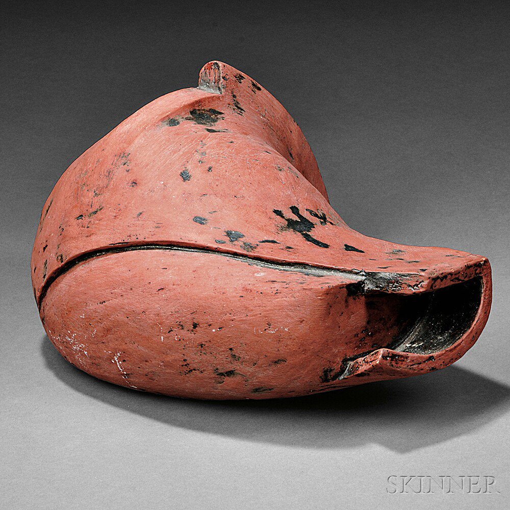 Appraisal: Arlene Shechet b Red Head Sculpture Ceramic Raw stains oxides