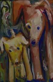 Appraisal: Danila Vassilieff - Our Darlings Pip and Susie gouache together