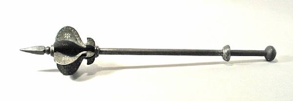 Appraisal: An Indo-Persian flanged mace th century Having a inch top