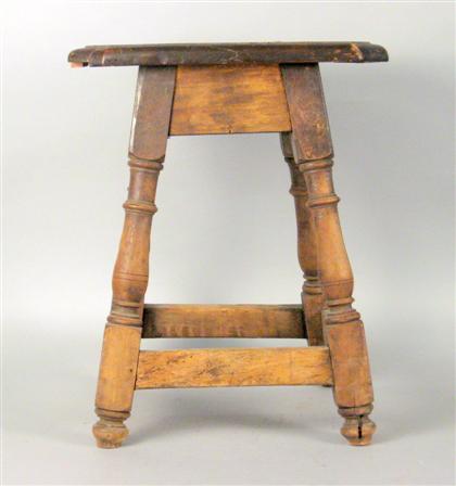 Appraisal: English oak and beech joined stool H W D in