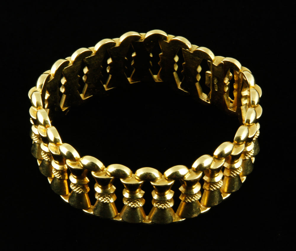 Appraisal: - K Gold Marked Bracelet K gold marked Venetian bracelet