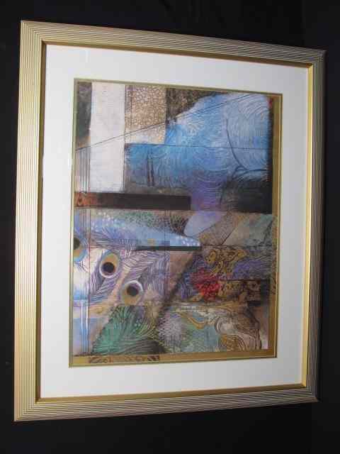 Appraisal: Framed abstract lithograph Signed in lower right ''Don Glas'' Framed