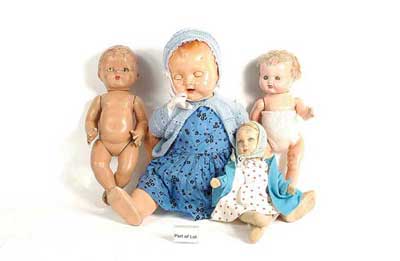 Appraisal: Composition hard plastic and celluloid Dolls Deans Rag Book composition