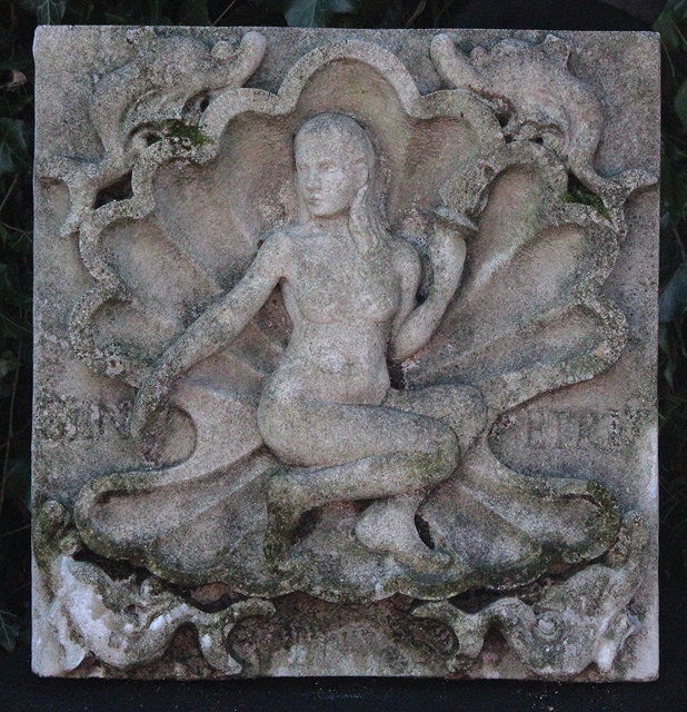 Appraisal: A COMPOSITE STONE SQUARE PLAQUE of Venus cm square